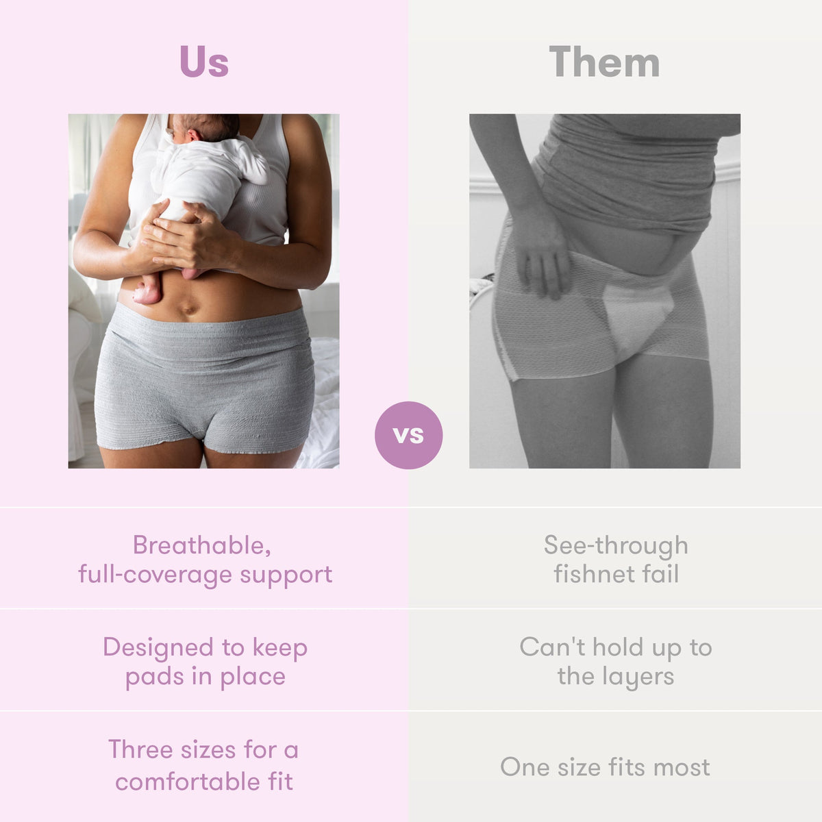 Boyshort Disposable Postpartum Underwear