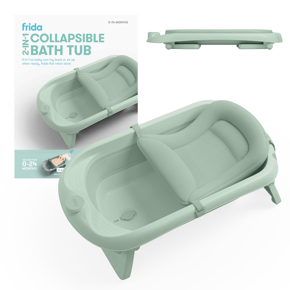 2-in-1 Collapsible Baby Bath Tub